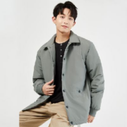 佐丹奴 纯色棉服外套男翻领夹克 4369723700195