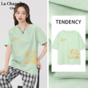 La Chapelle City 拉夏贝尔 女士纯棉宽松短袖
