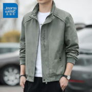 JEANSWEST 真维斯 夹克男士外套春秋季新款商务休闲工装茄克衫免烫抗皱立领青年上衣 866军绿 XL