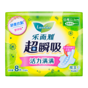 限地区、plus会员:乐而雅（laurier）花王 超瞬吸 纤巧日用护翼型卫生巾 22.5cm 8片 ＊15件