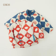 papa 爬爬 宝宝夹棉新年棉服 红色 100cm