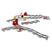 乐高（LEGO）积木玩具 得宝大颗粒系列 10882 火车轨道 2岁+ 早教益智