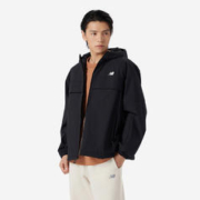 new balance NB官方24新款男士百搭黑色连帽运动梭织外套AMJ41300