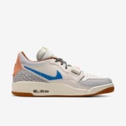NIKE 耐克 Jordan男鞋AJ312米灰蓝 低帮复古板鞋运动篮球鞋HF0746-041