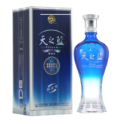 洋河 蓝色经典 天之蓝 52度 520ml 单瓶装 绵柔浓香型白酒