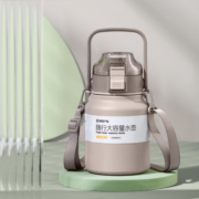 网易严选 【新品】保温杯大容量 随行壶 野营壶  密封防漏 户外车载 卡其棕 1L