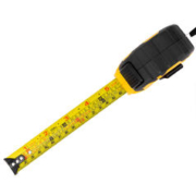 deli 得力 5米高精度钢卷尺鲁班尺风水尺家用测量工具盒尺5*25mm DL270525