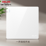 德力西 86型暗装无框大面板 一开双控