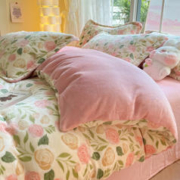 MUJI 無印良品 无印良品牛奶绒四件套 1.8米床四件套(被套200*230cm)