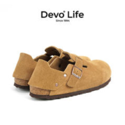 Devo 的沃 软木鞋女两穿套脚舒适简约时尚复古文艺休闲单鞋56144
