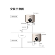 奥克斯（AUX）即热式小厨宝电热水器  速热水龙头 多档变频调温节能 5500W带空开 5500W赠送安装辅材 上门安装 即热 月牙白