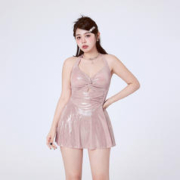 Agliondy 大码泳衣女胖mm泡温泉秋冬高级感微胖女孩遮肉显瘦泳装2023新款