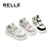 BeLLE 百丽 儿童板鞋男女中大童春秋季软底防滑休闲百搭旋转扭扣鞋运动鞋