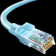 需首单：纤飞 CAT6类网线 8芯双绞线 千兆网线淡蓝色  1米