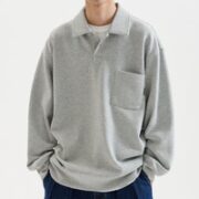 cruel street 玩爆街区 日系休闲纯色polo衫