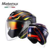 MOTORAX 摩雷士 四分之三摩托车夏3/4半盔机车男女双镜片四季机车透气S30 水泥灰 M