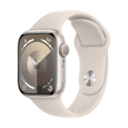 Apple Watch Series 9 智能手表41毫米星光色铝金属表壳 星光色运动型表带S/M【GPS款】MR8T3CH/A