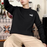 PUMA 彪马 加绒保暖圆领休闲卫衣男装上衣时尚潮流户外健身运动针织套头衫