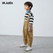 88VIP会员：M.Latin 马拉丁 童装男大童休闲长裤2022春装新款可拆卸背带裤帅气吊带裤