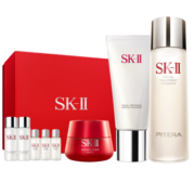 SK-II神仙水230ml+新大红瓶面霜50g+氨基酸洗面奶120g护肤品套装化妆品