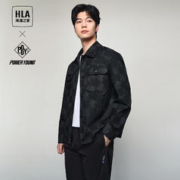 HLA 海澜之家 夹克男24新款满身印花外套男春季