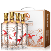 京东百亿补贴：五粮液股份 福禄寿禧 浓香型白酒 52度500ml*4瓶 宴请龙年送礼酒