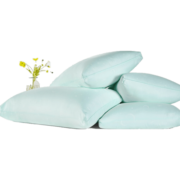 安睡宝（SOMERELLE） 枕头 四孔抗菌 仪征纤维枕 卷冲技术高弹枕单人家用枕芯 星月蓝四孔低枕一只装