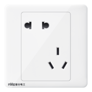 京东百亿补贴：NVC雷士电工 开关插座 10A斜五孔插座 86型暗装插座面板 N05白色