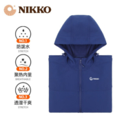 日高（NIKKO）户外软壳衣男秋冬连帽外套女防水防风加绒登山服 藏蓝【男款】 XXL