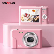 SONGDIAN 松典 数码学生相机便携CCD卡片机vlog高清入门级照相机 DC311AF 仙女粉 DC311青春版64G内存