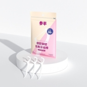 参半  舒适随身便携清洁齿缝细密弹韧经典牙线棒 参半牙线 30支 10包