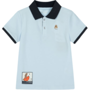 暇步士（Hush Puppies）童装男童短袖POLO衫夏装新款大童儿童短袖舒适POLO衫 本白 140cm