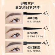 MINISO 名创优品 双头塑形眉笔1.5mm极细自动眉笔螺旋眉刷 初学者新手不易晕染显色 灰色