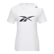 Reebok锐步官方女子TEE经典LOGO款简约运动休闲百搭圆领短袖T恤