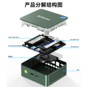 极摩客GMK极摩客G3英特尔12代最新 N100  25W轻办公影音桌搭迷你电脑主机mini小主机高性能 雅川绿 准系统（无内存/硬盘）