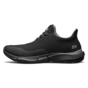 斯凯奇（Skechers）男鞋休闲鞋运动鞋一脚蹬减震舒适透气网面鞋 65867 全黑色/65867-BBK 40