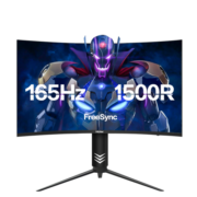 海尔 27英寸 曲率1500R 165HZ 99%sRGB 滤蓝光不闪屏 人体工学支架 游戏电竞曲面显示器 HT-R27D1R3C