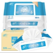 Plus会员:清风 湿巾80片大包 EDI纯水湿纸巾 80片4包