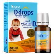 Ddrops滴卓思 新生婴幼儿童复合维生素D3滴剂vd3液体补钙 15天-1岁 DD小滴瓶2.5ml 400IU