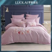 LUOLAI 罗莱家纺 现代简约风磨毛纯棉亲肤透气床上用品全棉四件套