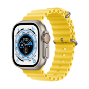 Apple/苹果 Watch Ultra 智能手表 GPS + 蜂窝款 49毫米 钛金属表壳黄色海洋表带 eSIM MNHN3CH/A