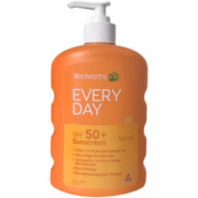 Woolworths 保税）澳洲Woolworths身体防晒霜大瓶spf50+持久防水防汗防晒 500ml*大容量身体可涂