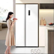 京东百亿补贴：TCL TCLR650T5-S 对开门风冷冰箱 650升 芭蕾白
