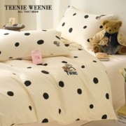 TEENIE WEENIE TeenieWeenie奶油风波点小熊全棉四件套