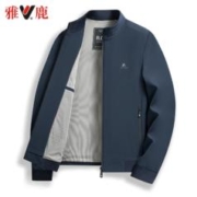 YALU 雅鹿 中年男士商务短款立领夹克2024春季新款休闲上衣薄款爸爸外套