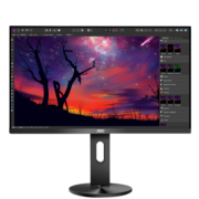 AOC 27英寸 2K IPS广视角 106%NTSC广色域 75Hz 商用办公 节能 低蓝光不闪 旋转升降液晶显示器 Q2790PQ