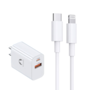 Snowkids苹果充电器20W快充线PD数据线套装iPhone14ProMax 121311充电头数据线插头双口快充头闪充线1米