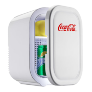 可口可乐（Coca-Cola）车载冰箱3L车家两用迷你小冰箱办公室冷藏加热牛奶护肤品冰箱白色