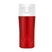乐扣乐扣（LOCK&LOCK） 鎏金弹跳配茶网316不锈钢外带保温杯 LHC3280RED-XM-圣诞款