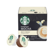 星巴克白巧风味摩卡胶囊咖啡 固体饮料12粒(仅适配多趣酷思咖啡机)